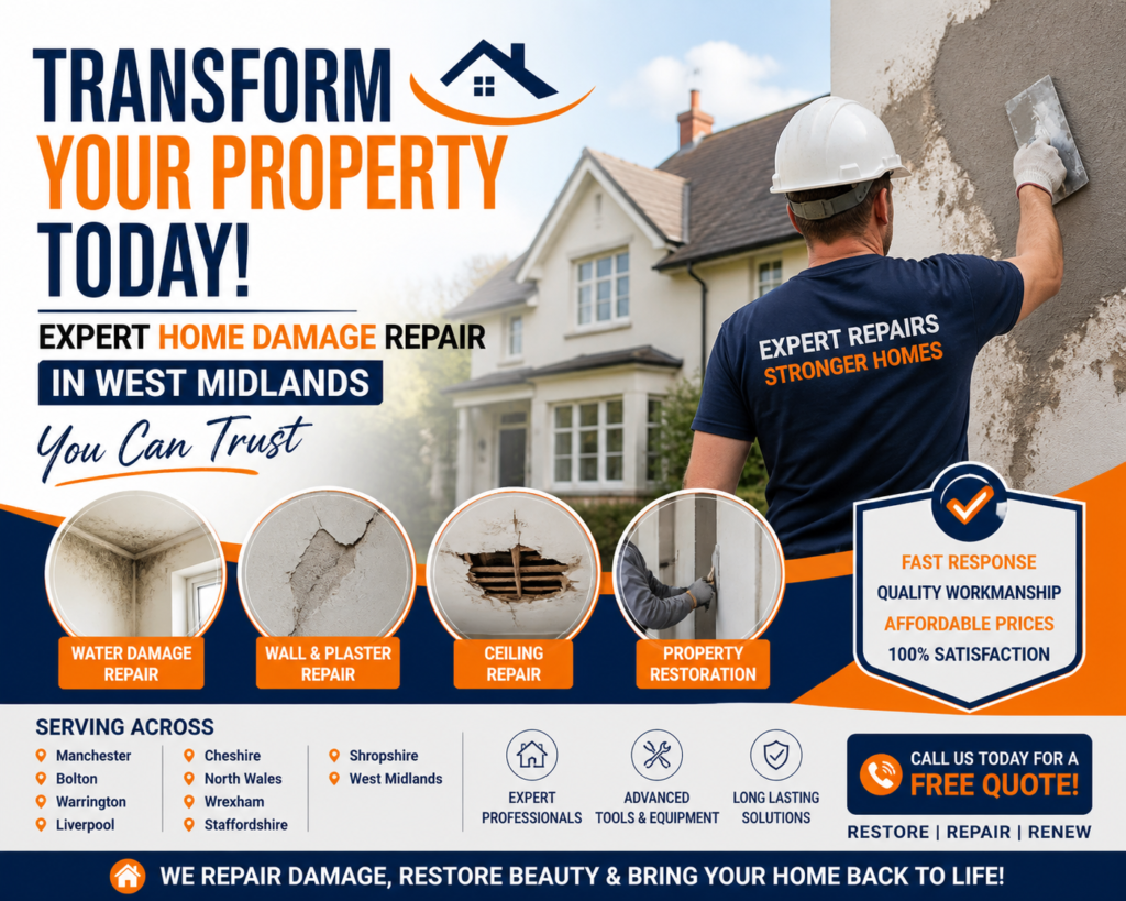 Expert Home Damage Repair in West Midlands You Can Trust